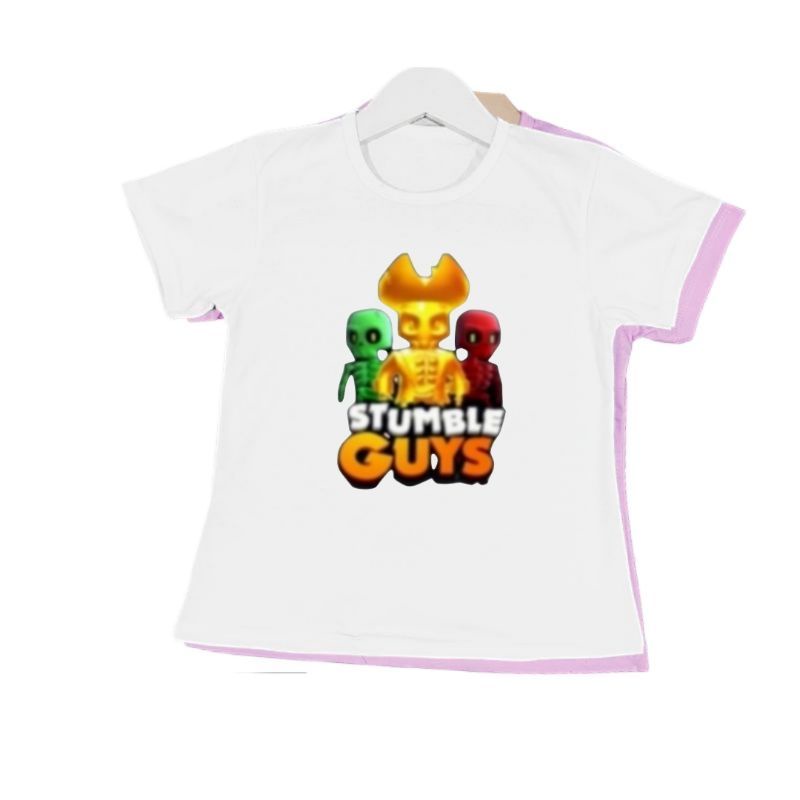 Baju Anak Cewk Kaos Atasan Anak Cewek  Stumble Guys gold heart 1-12 Tahun Ukuran S.M.L.XL.2XL.3XL