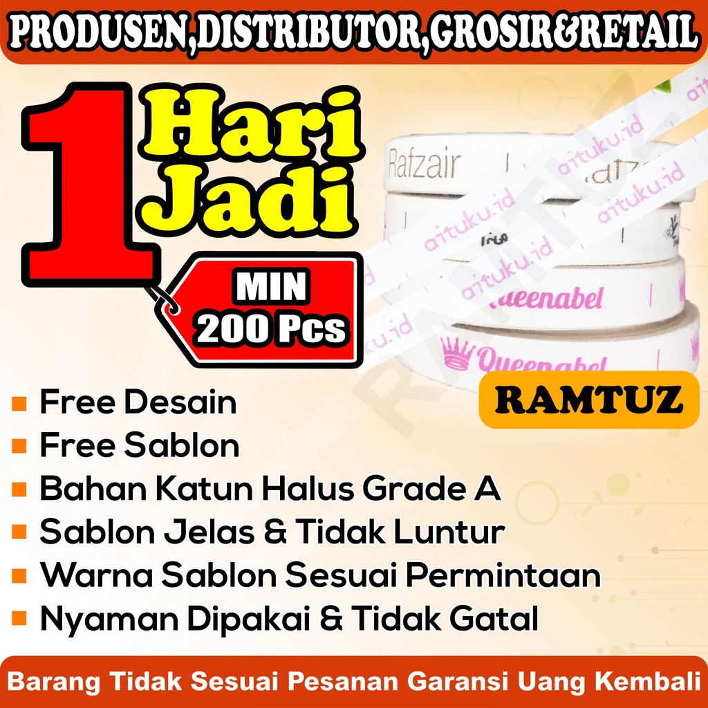 

Label Katun |Label Baju | Label Pakaian | Label Satin | Label Konveksi Custom Desain
