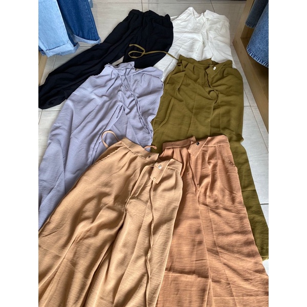 VIOthelabel | Ha-Ri Culotte Airflow Tali Samping / kulot panjang wanita / kulot highwaist-Camel