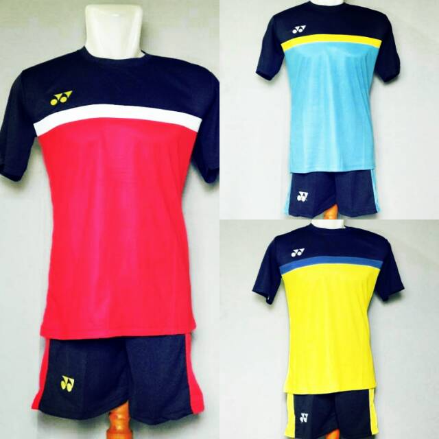 Setelan badminton /Bulutangkis Yonex Y43 (Baju kaos jersey celana badminton)