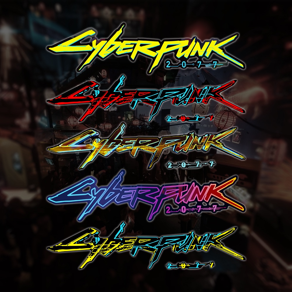 Cyberpunk 2077 Stiker Mobil Sepeda Motor Skuter Motocross Sepeda Reflektif Decal Stiker Modifikasi Keren Untuk Honda