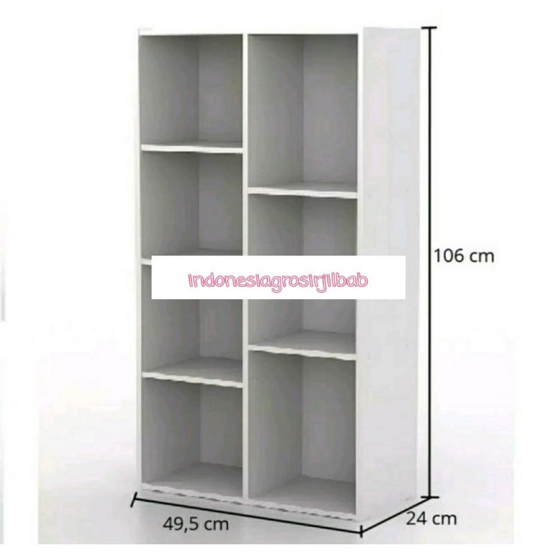 RAK BUKU LEMARI BUKU 3 PINTU SUSUN SERBAGUNA DENGAN KUNCI MINIMALIS MURAH