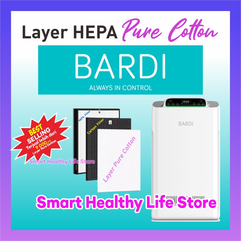 BARDI HEPA Filter Replacement H13 Air Purifier (HEPA + Carbon Catalyst) Bonus Layer