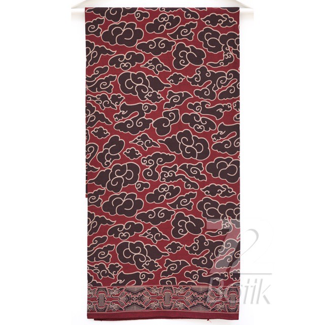 KEMEJA BATIK PRIA Lengan Pendek Premium Motif Mega Mendung Warna Merah Maroon 725072 Cap 72 - Baju Kemeja Atasan Pakaian Setelan Batik Pria Cowok Laki Laki Remaja Keluarga Kantor Lengan Pendek Modern Slimfit Slim Fit Premium Kekinian