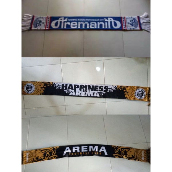 syal/scraf Arema Aremania Benang Rajut bukan PRINTING