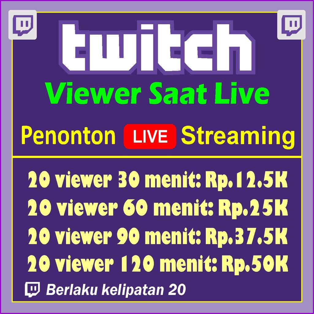 Penonton/Viewer Twitch Live Streaming