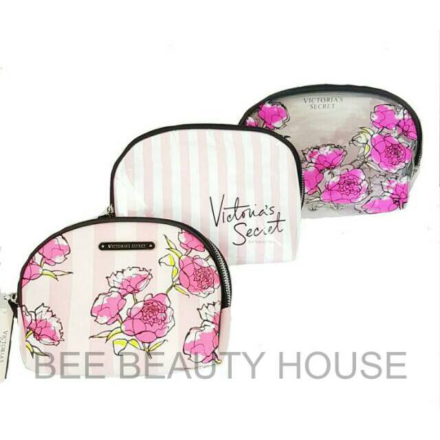 POUCH MAKEUP VICTORIA SECRET flowery pink