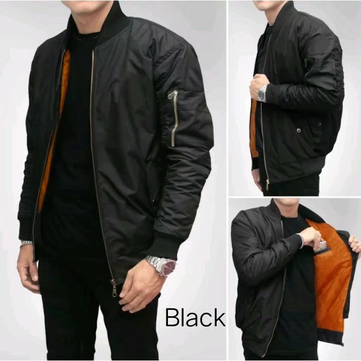 Jaket Bomber Pria Polos Jumbo Big Size Original