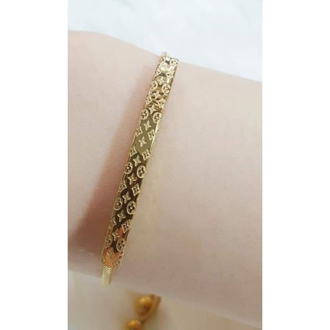 Gelang tangan model serut emas muda kadar emas 50% anti karat aksesoris perhiasan wanita dewasa gela