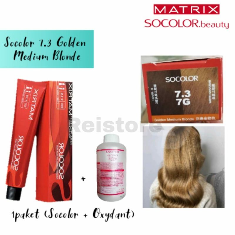Cat Matrix Socolor 7.3 7G Golden Medium Blonde - Cat Rambut So color