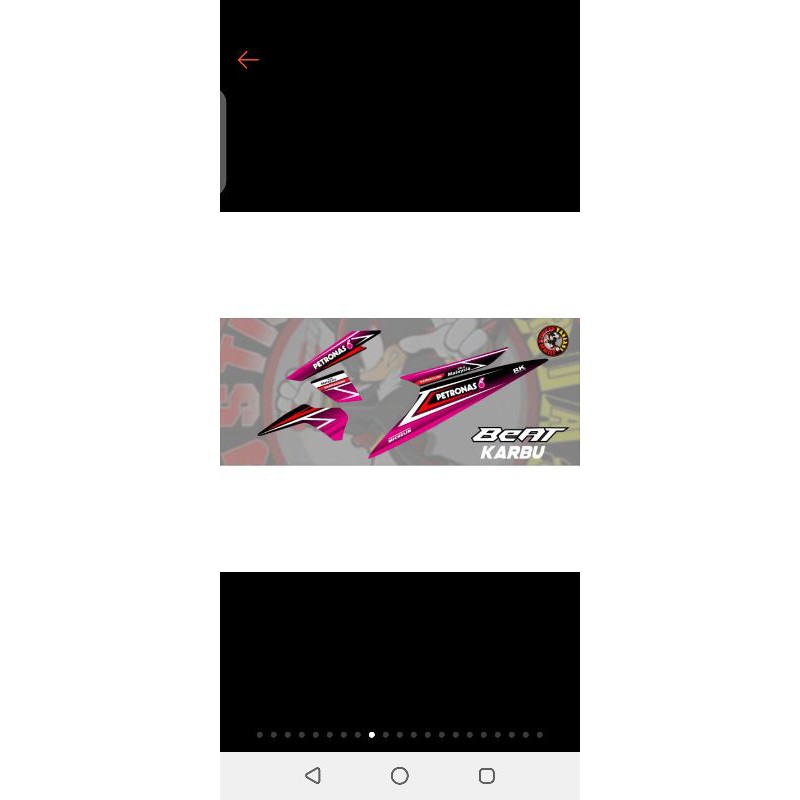 Striping Variasi Beat karbu Petronas