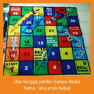 MAINAN EDUKATIF / ULAR TANGGA RAKSASA / ULAR TANGGA TANPA DADU | Shopee