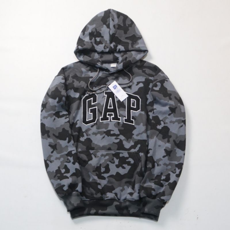JAKET/SWEATER/HOODIE SWEATER HOODIE GAP CAMO FULL BORDIR AUTHENTIC PREMIUM FULLTAG & LEBEL PRIA & WA