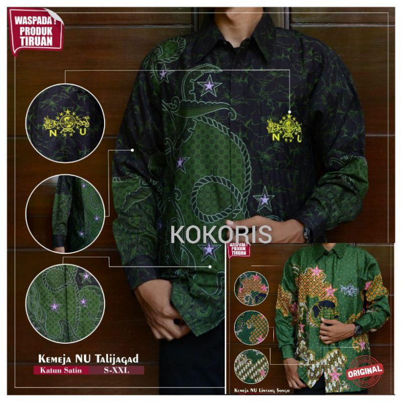 Kemeja NU TaliJagad Kemeja NU Lintang Singo Batik NU Nusantara NU Saru Abad S M L XL XXL XXXL