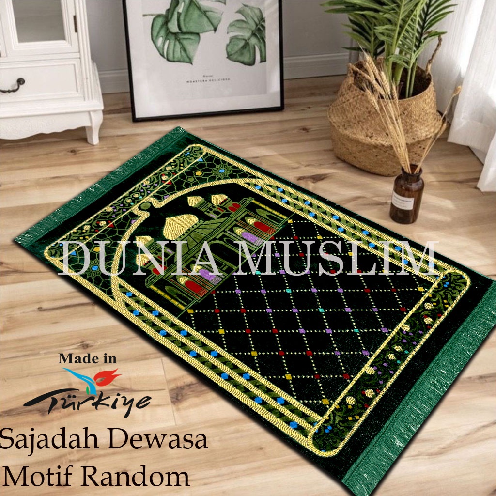 Dunia Muslim Sajadah Turki Dewasa Bahan Bluddru Tebal 70x110 Oleh Oleh Haji Umbroh Peralatan Sholat