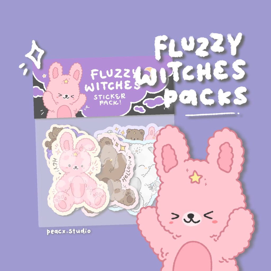 

fluzzy witches sticker packs by peacx.studio