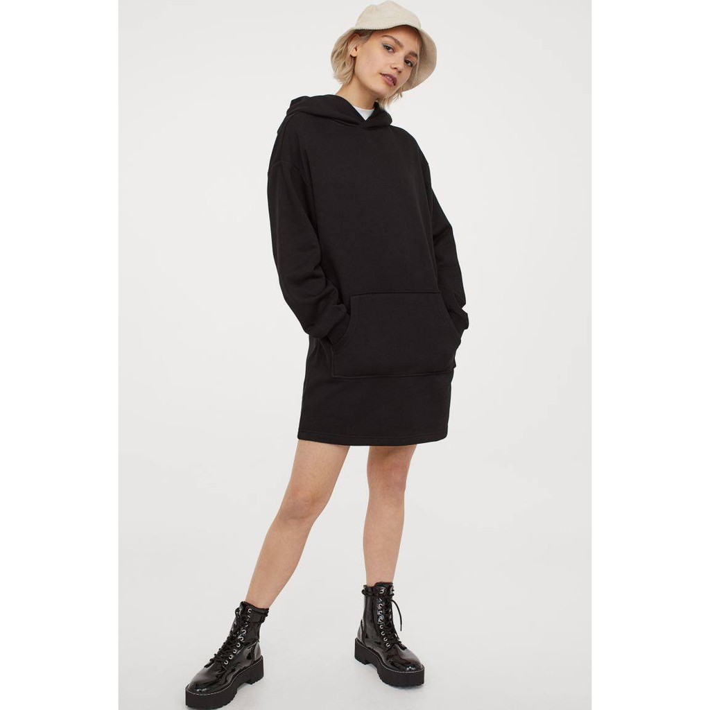 black hoodie dress