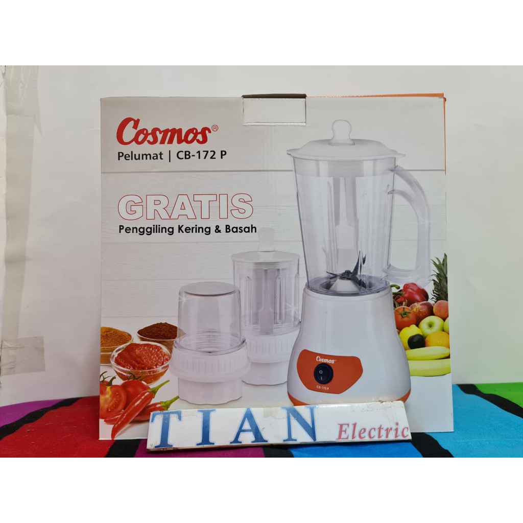 COSMOS CB-172P Blender Plastik 1 Liter 3IN1