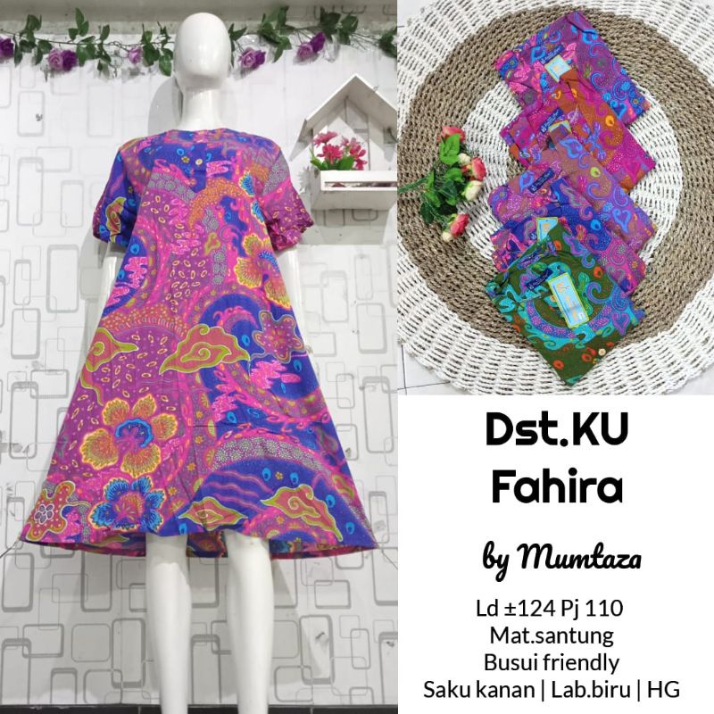 Daster Kencana Ungu Label BIRU, Daster Batik Kencana Ungu, Batik Kencana Ungu, Brand ORI Kencana Ung