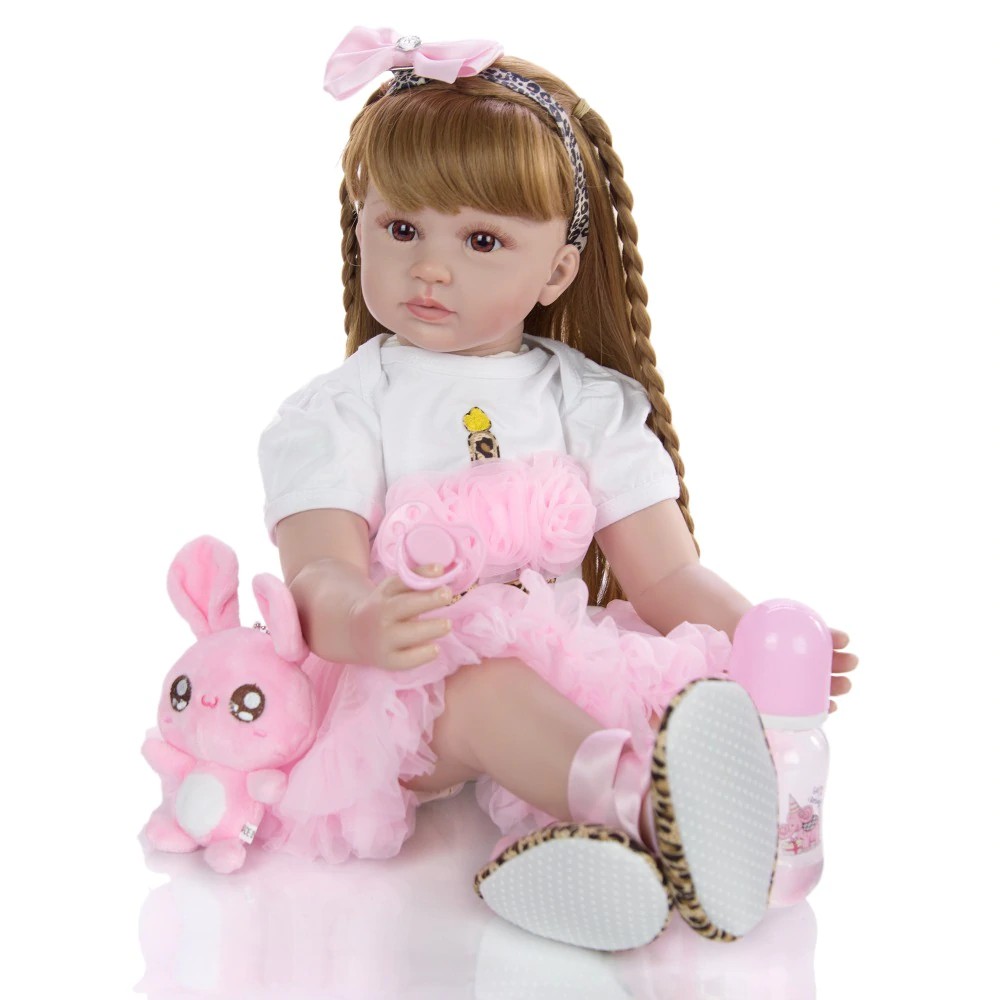 Boneka Barbie Muñeca NPK 60cm reborn bebé juguete muñecas de silicona suave vinilo reborn baby girl