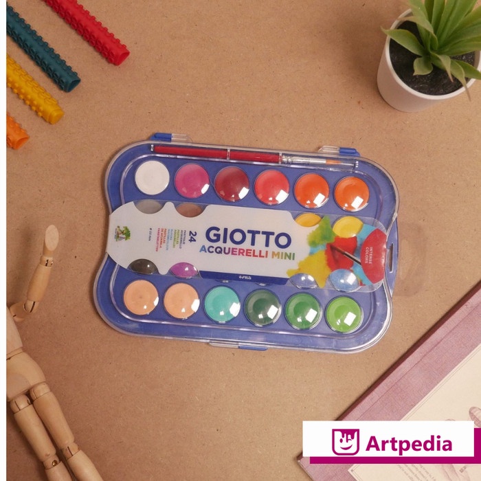

air-cat- giotto acquerelli mini 36 warna water color cake /cat air 23mm set 36 -cat-air.