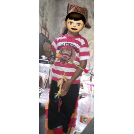 Setelan anak laki laki 7 tahun barongan devil anak satu set Kaos reog celana barongan cambuk kuda ud