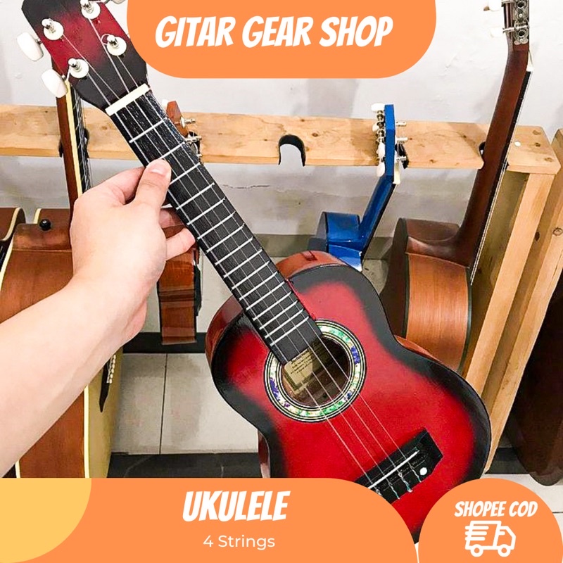 ALAT MUSIK ANAK UKULELE MURAH GITAR UKULELE SENAR 4 UKULELE SENAR 4 GITAR KECIL SENAR 4 WARNA HITAM