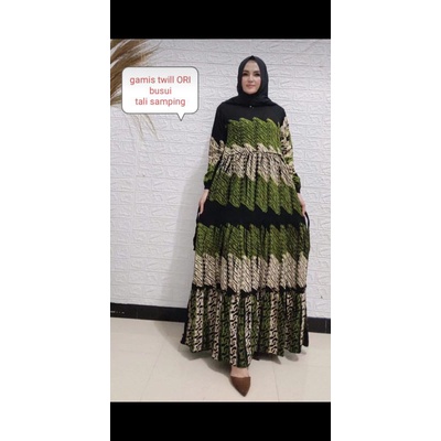 gamis twill ori hijau