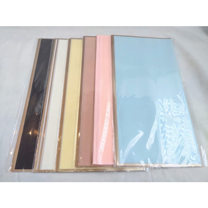 

Cellophane Buket Wrapping Paper Frame/Lis Gold