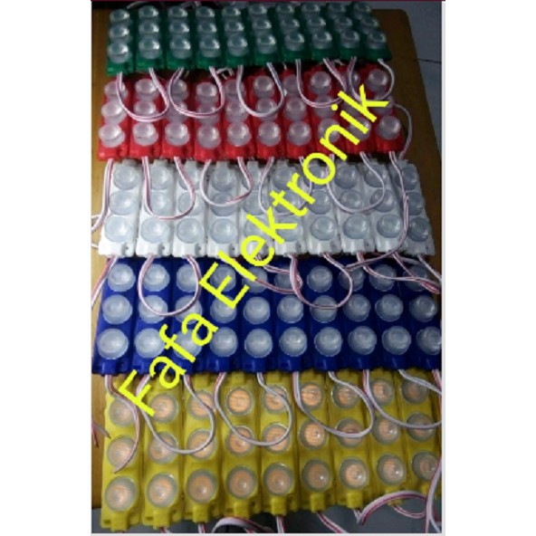 Lampu Led Modul Strip 3 mata 12 volt Led 12 Volt 3 Mata Besar 3 watt SMD 3030