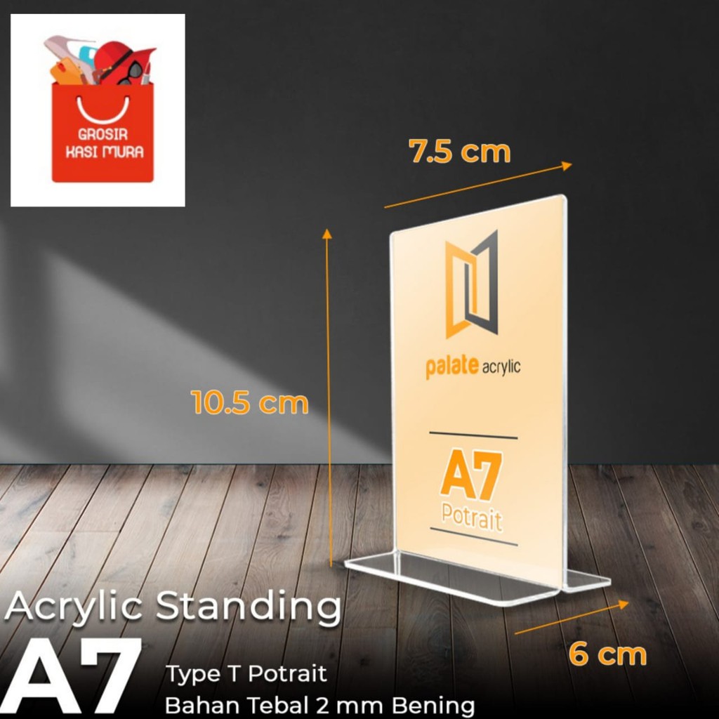 

AKRILIK A7 T / ACRYLIC TENT CARD / ACRYLIC TENT HOLDER