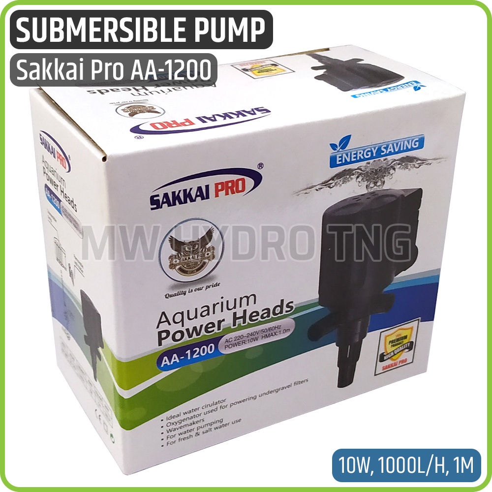 SAKKAI PRO AA-1200, Pompa Air Celup, Submersible Water Pump, 3 in 1