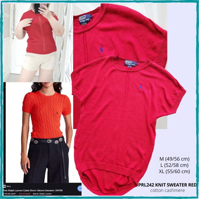 Baju Wanita Polo Ralph Lauren 242 Knit Sweater Red
