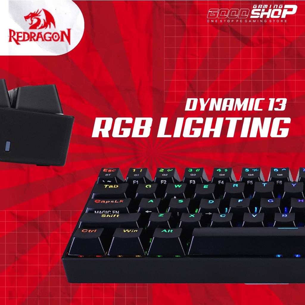 Redragon DRAGONIC K530 RGB Wired &amp; Wired - Mechanical Gaming Keyboard