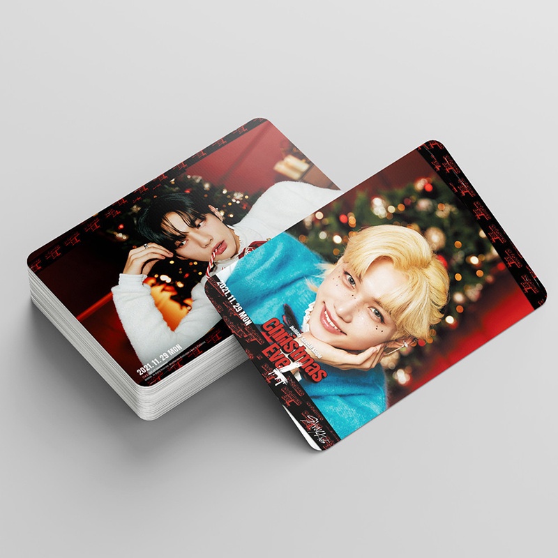 55pcs/box Stray Kids Photocards 2022 Christmas EveL Album LOMO Card HYUNJIN Postcard ((In STOCK) Kpop fan)