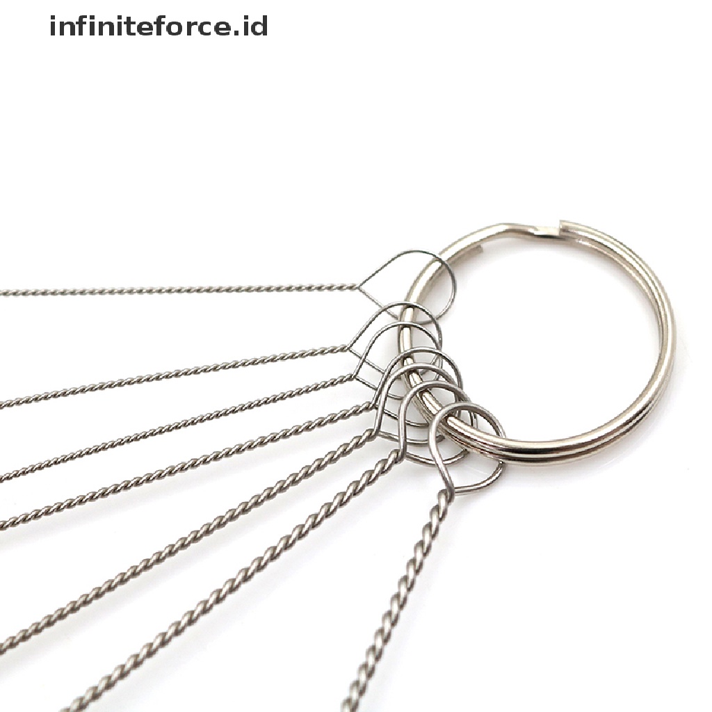 (Infiniteforce.Id) 7pcs / Set Sikat Pembersih Lubang Jarum Mesin Tato