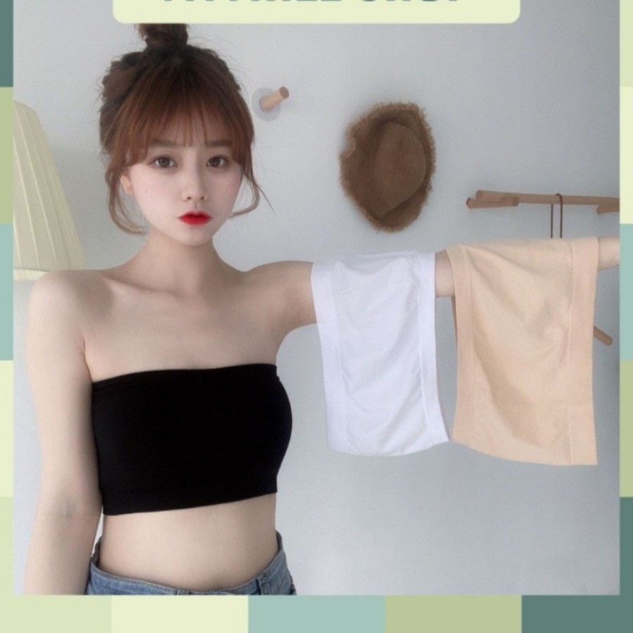 Bra Kemben Tanpa Tali Seamless Korea Fashion Pakaian Dalam Tank Top BH