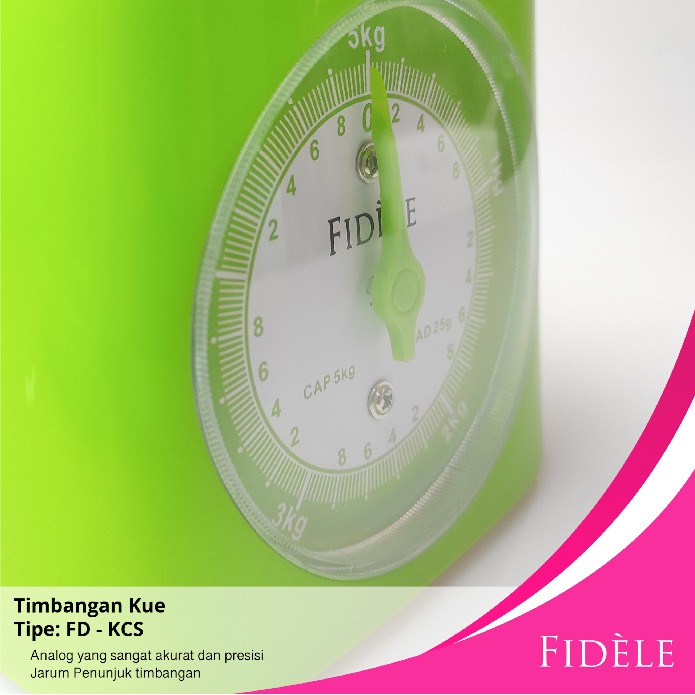 Timbangan Dapur Analog/Manual FIDELE KCS Bahan Plastik Premium