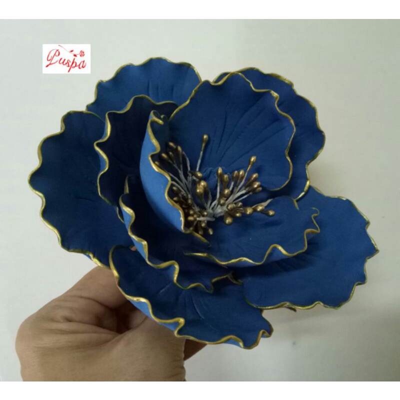 

(432/PLM7DG) Gumpaste Flower Sugar Flower Peoni Navy