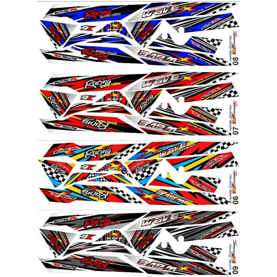 Sticker Striping Variasi Thailand Thailook Supra X 125 WAVE X & WAVE R f1154