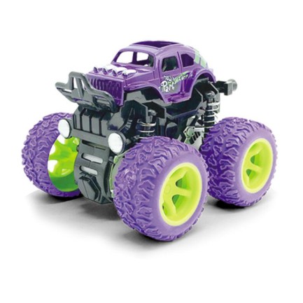 [1KG 11PCS] ❤ LBS ❤ Mainan Mobil Anak Monster Zap Jip Off Road 4 Drive Inertial Bigfoot-MOBIL Ungu