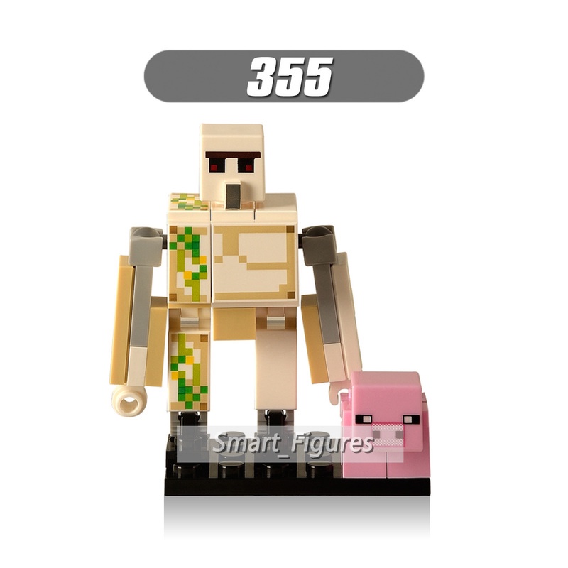 X0127 Mainan Action Figure Mini Minecraft Iron Golem Steve Alex Skeleton Domba Creeper Enderman Untuk Hadiah