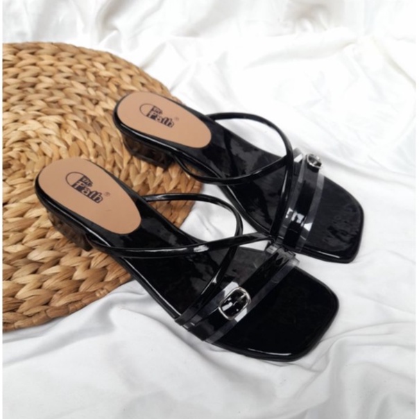 Sandal Heels wanita Hak Tahu 3 cm / Heels wanita Tali silang HB-11