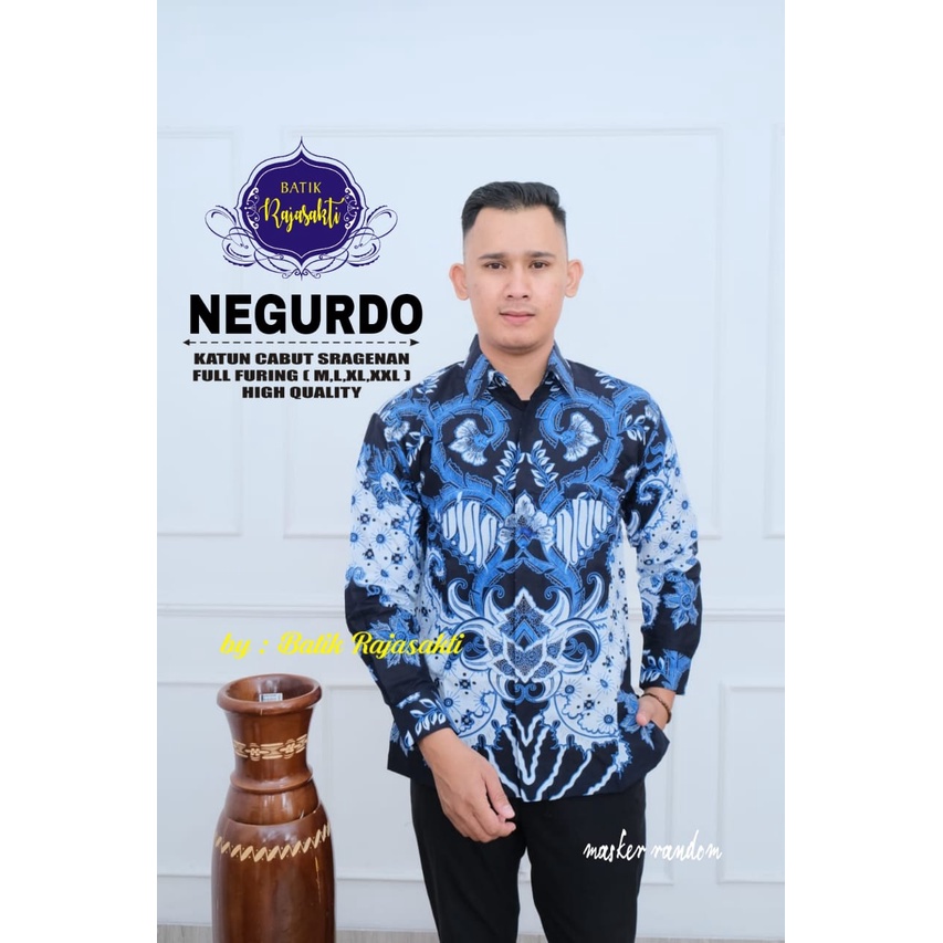 NEGURDO RAJASAKTI KEMEJA BATIK PRIA SOLO LENGAN PANJANG LAPIS FURING PREMIUM GURDHO KAMANDANU PARANG SKAR BLUE PARANG SKAR KURFA SOGAN HARJA NAVY NOGO MERAH GRAHA LASEM NAKULA  GANDEWA 2 MAHESWARA PEKSI LAWASAN PEKSI LASEM GURDHO PARI GURDHO PARI 2 NOGO