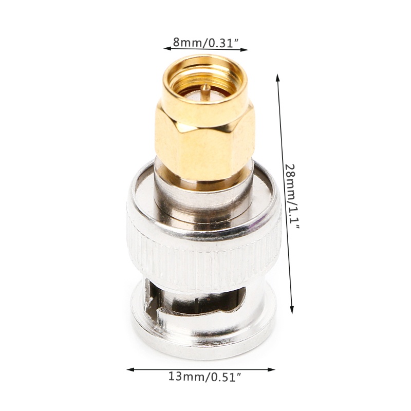 zzz SMA-BNC-JJ RF Coaxial Coax Adapter SMA Male to BNC Male Plug Straight