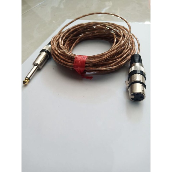 kabel mic makita head skerm jack akai to canon female panjang 20m