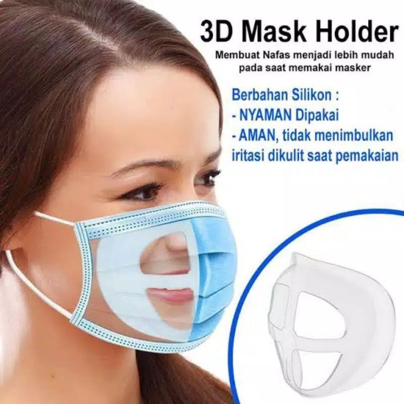 P2 Penyangga Masker 3D Sirkulasi Udara | Braket Holder Masker Silikon Penyanga Masker Mudah Bernafas