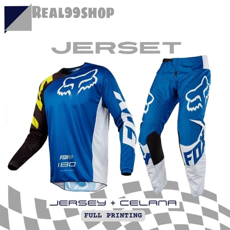 Jersey set motocross Jerset motor cross Setelan baju celana trail