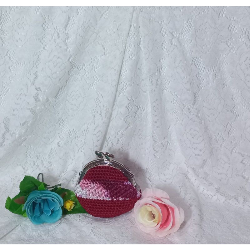 dompet koin rajut behel 8cm