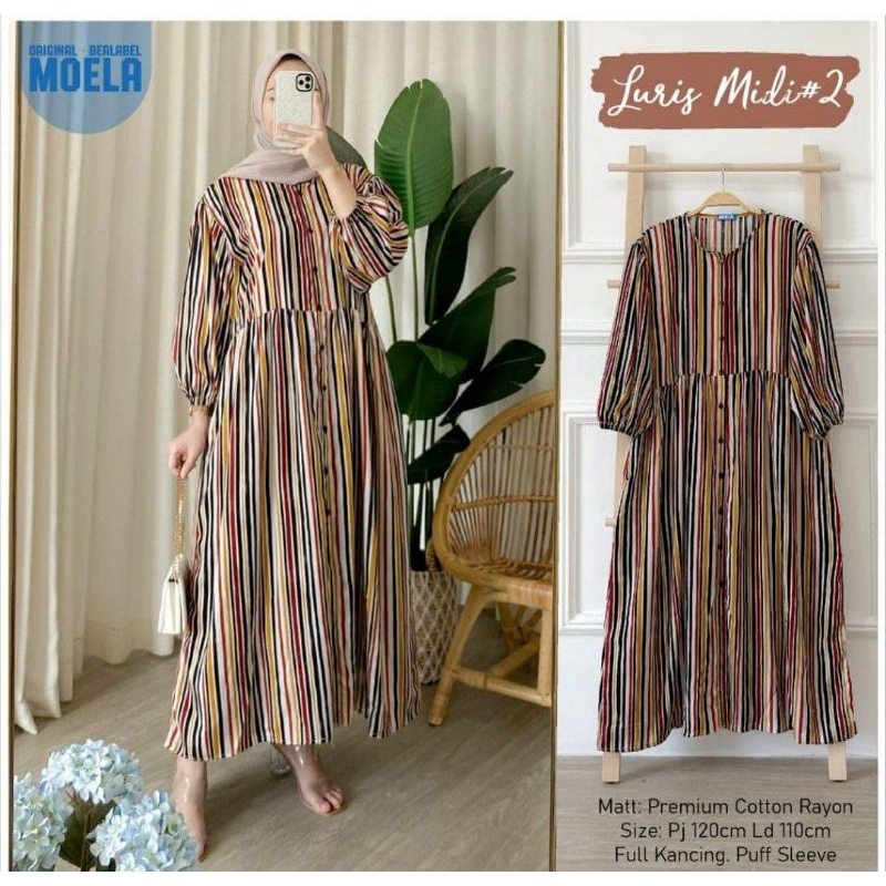 MIDI DRESS/Dress Rayon/Set Rayon/Dress Murah